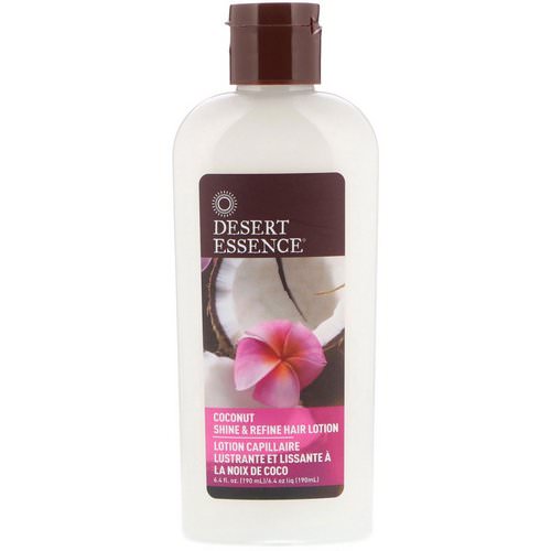 Desert Essence, Shine & Refine Hair Lotion, Coconut, 6.4 fl oz (190 ml) Review