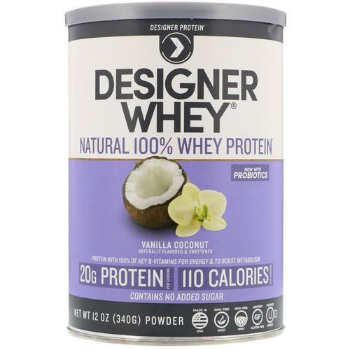 Designer Protein, Designer Whey, Natural 100% Whey Protein, Vanilla Coconut, 12 oz (340 g) Review