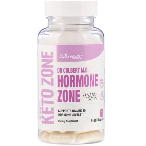 Divine Health, Dr. Colbert's Keto Zone, Hormone Zone, 60 Veggie Capsules Review