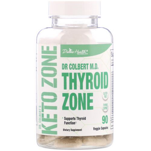 Divine Health, Dr. Colbert's Keto Zone, Thyroid Zone, 90 Veggie Capsules Review
