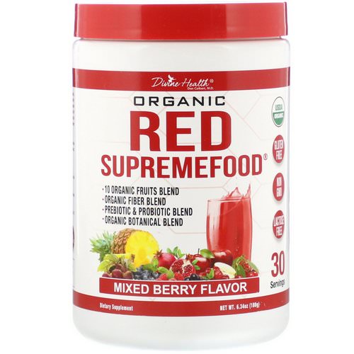 Divine Health, Organic Red SupremeFood, Mixed Berry, 6.34 oz (180 g) Review