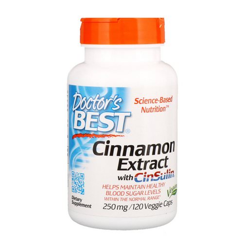 Doctor's Best, Cinnamon Extract with CinSulin, 250 mg, 120 Veggie Caps Review