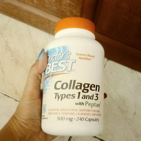 Doctor's Best, Collagen Types 1 & 3 with Peptan, 500 mg, 240 Capsules Review