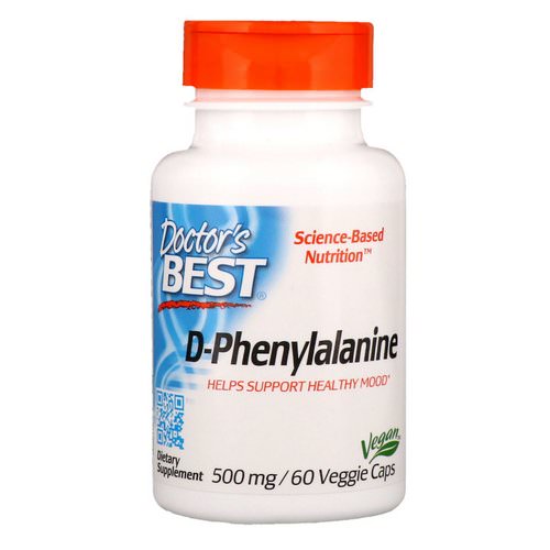 Doctor's Best, D-Phenylalanine, 500 mg, 60 Veggie Caps Review