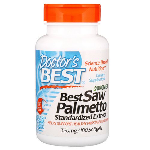 Doctor's Best, Euromed, Best Saw Palmetto, Standardized Extract, 320 mg, 180 Softgels Review