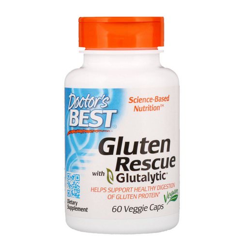 Doctor's Best, Gluten Rescue with Glutalytic, 60 Veggie Caps Review