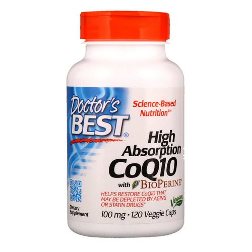 Doctor's Best, High Absorption CoQ10 with BioPerine, 100 mg, 120 Veggie Caps Review