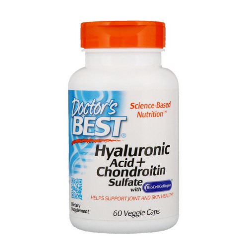 Doctor's Best, Hyaluronic Acid + Chondroitin Sulfate, 60 Veggie Caps Review