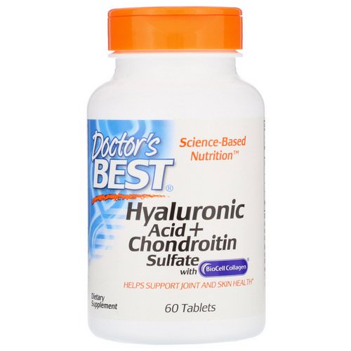 Doctor's Best, Hyaluronic Acid + Chondroitin Sulfate with BioCell Collagen, 60 Tablets Review