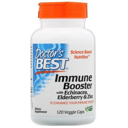 Doctor's Best, Immune Booster with Echinacea, Elderberry & Zinc, 120 Veggie Caps Review