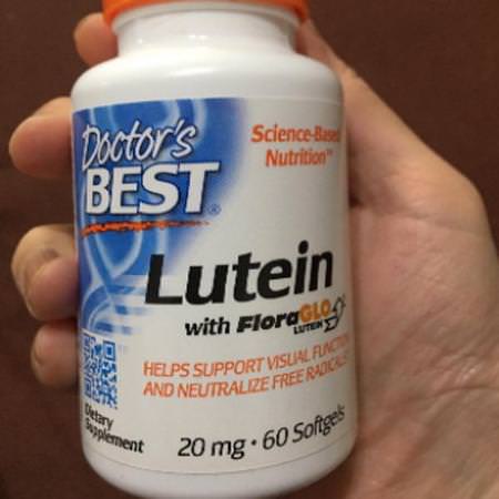 Doctor's Best, Lutein with FloraGlo Lutein, 20 mg, 60 Softgels Review