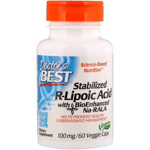 Doctor's Best, Stabilized R-Lipoic Acid with BioEnhanced Na-RALA, 100 mg, 60 Veggie Caps Review