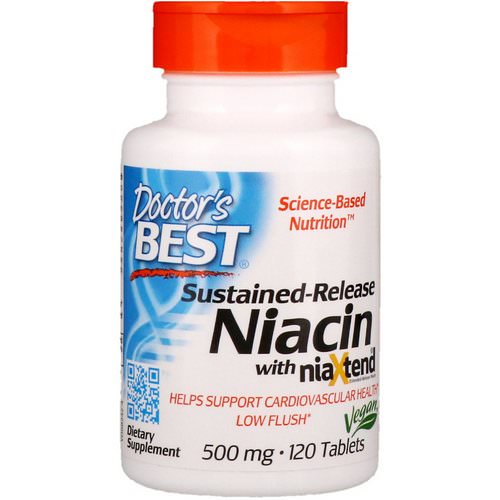 Doctor's Best, Sustained-Release Niacin with niaXtend, 500 mg, 120 Tablets Review