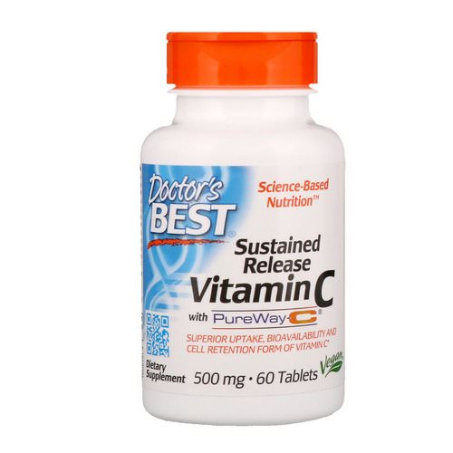 Doctor's Best, Sustained Release Vitamin C with PureWay-C, 500 mg, 60 Tablets Review