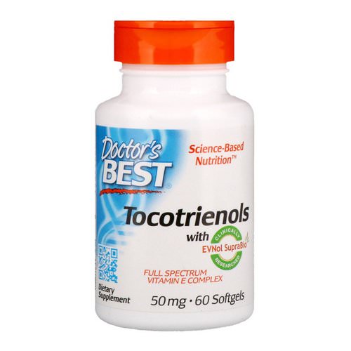 Doctor's Best, Tocotrienols with EVNol SupraBio, 50 mg, 60 Softgels Review
