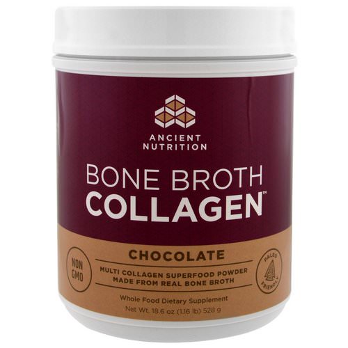 Dr. Axe / Ancient Nutrition, Bone Broth Collagen, Chocolate, 1.16 lbs (528 g) Review