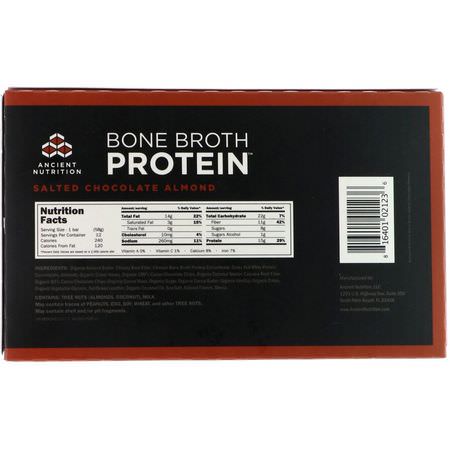 Dr. Axe / Ancient Nutrition, Bone Broth, Whey Protein Bars