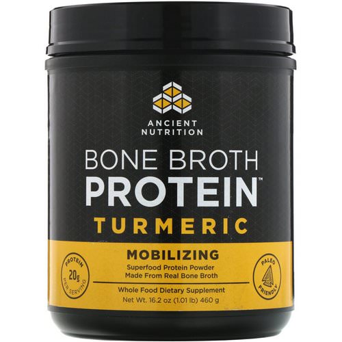 Dr. Axe / Ancient Nutrition, Bone Broth Protein, Turmeric, 16.2 oz (460 g) Review