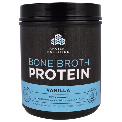 Dr. Axe / Ancient Nutrition, Bone Broth Protein, Vanilla, 16.2 oz (460 g) Review
