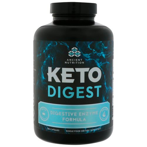 Dr. Axe / Ancient Nutrition, Keto Digest, Digestive Enzyme Formula, 180 Capsules Review