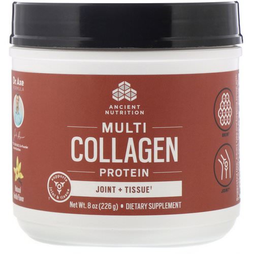 Dr. Axe / Ancient Nutrition, Multi Collagen Protein, Joint + Tissue, Natural Vanilla, 8 oz (226 g) Review