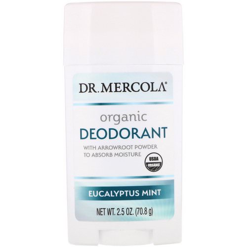 Dr. Mercola, Organic Deodorant, Eucalyptus Mint, 2.5 (70.8 g) Review