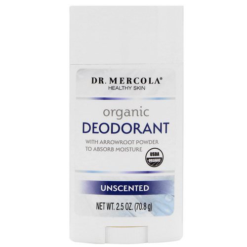 Dr. Mercola, Organic Deodorant, Unscented, 2.5 oz (70.8 g) Review