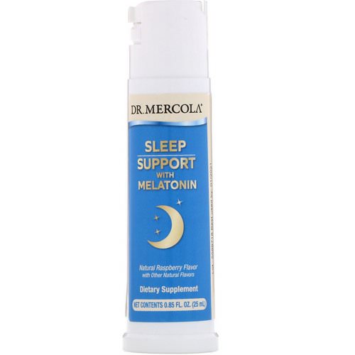 Dr. Mercola, Sleep Support with Melatonin, Natural Raspberry Flavor, 0.85 fl oz (25 ml) Review