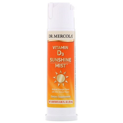 Dr. Mercola, Vitamin D3 Sunshine Mist, Natural Orange Flavor, 0.85 fl oz (25 ml) Review