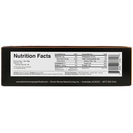 Dr. Murray's, Plant Based Protein Bars