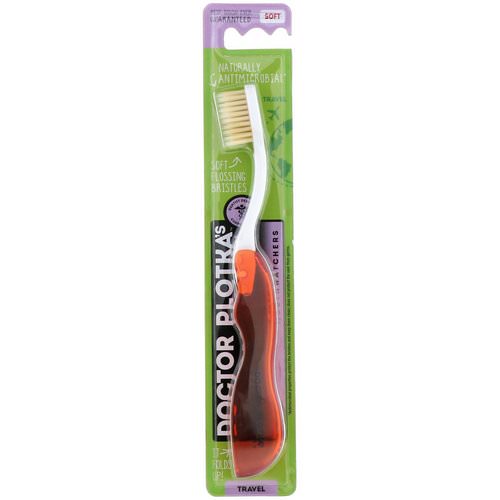Dr. Plotka, MouthWatchers, Travel, Naturally Antimicrobial Toothbrush, Soft, Red, 1 Toothbrush Review