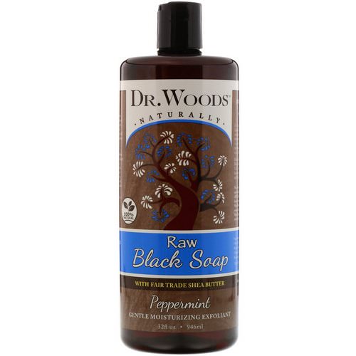 Dr. Woods, Raw Black Soap, with Fair Trade Shea Butter, Peppermint, 32 fl oz (946 ml) Review