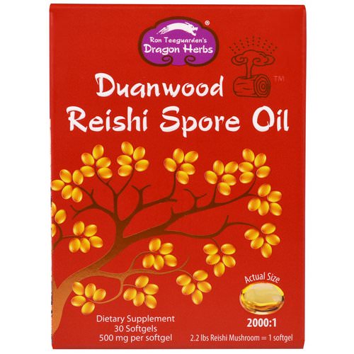 Dragon Herbs, Duanwood Reishi Spore Oil, 500 mg, 30 Softgels Review