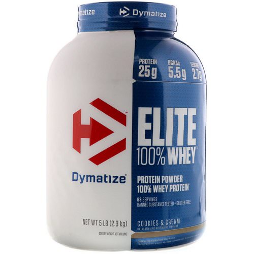 Dymatize Nutrition, Elite 100% Whey Protein Powder, Cookies & Cream, 5 lbs (2.3 kg) Review