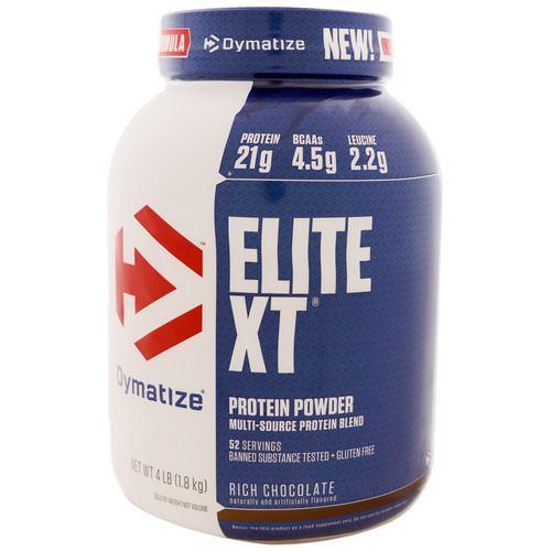 Dymatize Nutrition, Elite XT, Protein Powder, Rich Chocolate, 4 lb (1.8 kg) Review