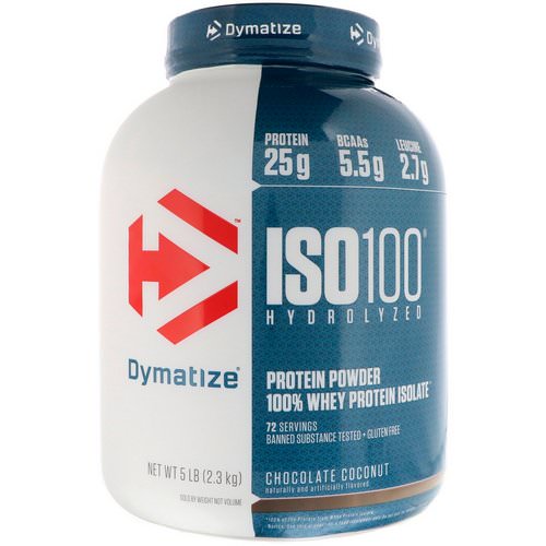 Dymatize Nutrition, ISO 100 Hydrolyzed 100% Whey Protein Isolate, Chocolate Coconut, 5 lb (2.3 kg) Review