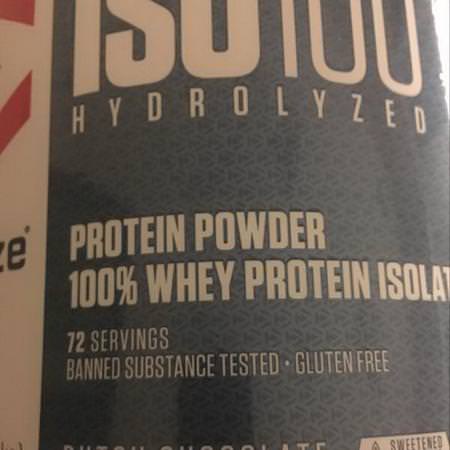 ISO100 Hydrolyzed, Whey Protein Isolate, Natural Chocolate