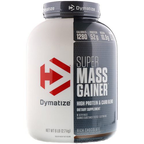 Dymatize Nutrition, Super Mass Gainer, Rich Chocolate, 6 lbs (2.7 kg) Review