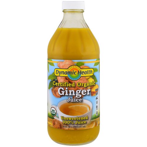 Dynamic Health Laboratories, Certified Organic Ginger, 100% Juice, Unsweetened, 16 fl oz (473 ml) Review
