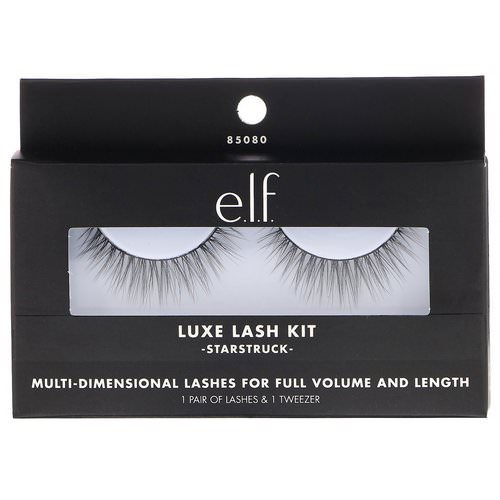E.L.F, Luxe Lash Kit, Starstruck, 1 Pair of Lashes & 1 Tweezer Review