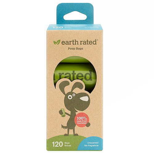 Earth Rated, Dog Waste Bags, Unscented, 120 Bags, 8 Refill Rolls Review