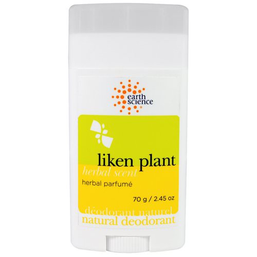 Earth Science, Natural Deodorant, Liken Plant, Herbal Scent, 2.45 oz (70 g) Review