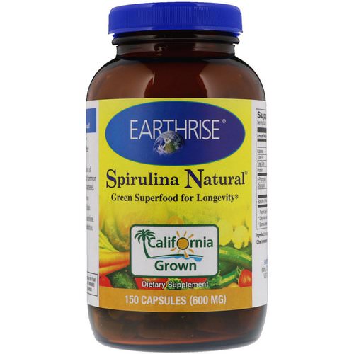 Earthrise, Spirulina Natural, 600 mg, 150 Capsules Review