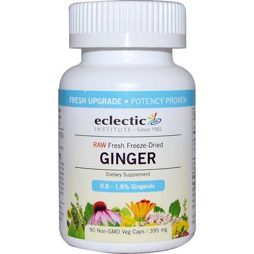 Eclectic Institute, Ginger, 395 mg, 90 Non-GMO Veggie Caps Review