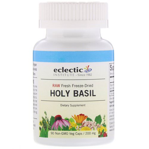 Eclectic Institute, Holy Basil, 200 mg, 90 Non-GMO Veg Caps Review