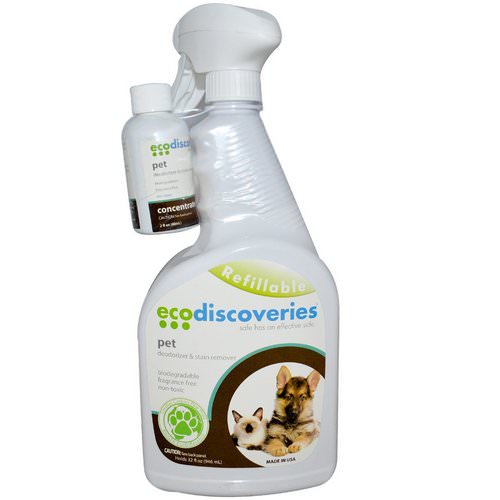 EcoDiscoveries, Pet Deodorizer & Stain Remover, 2 fl oz ( 60 ml) Concentrate w/ 1 Spray Bottle Review