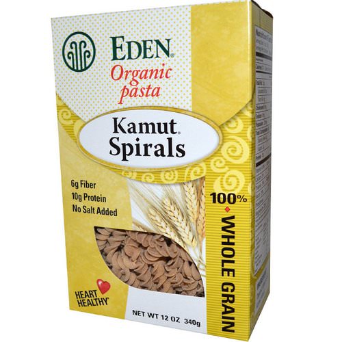 Eden Foods, Organic Pasta, Kamut Spirals, 12 oz (340 g) Review