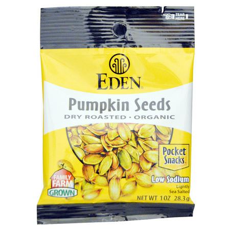Eden Foods, Pumpkin Seeds, Pepitas, Snacks