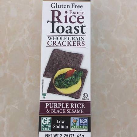 Exotic Rice Toast, Whole Grain Crackers, Purple Rice & Black Sesame