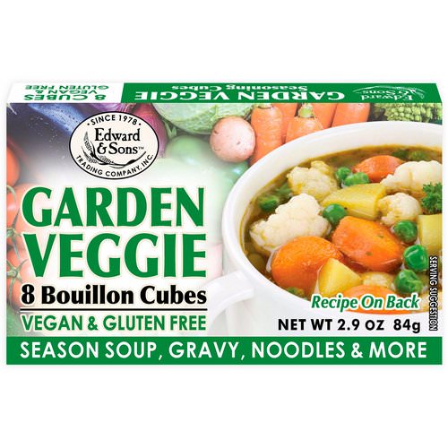 Edward & Sons, Garden Veggie, Bouillon Cubes, 8 Cubes Review